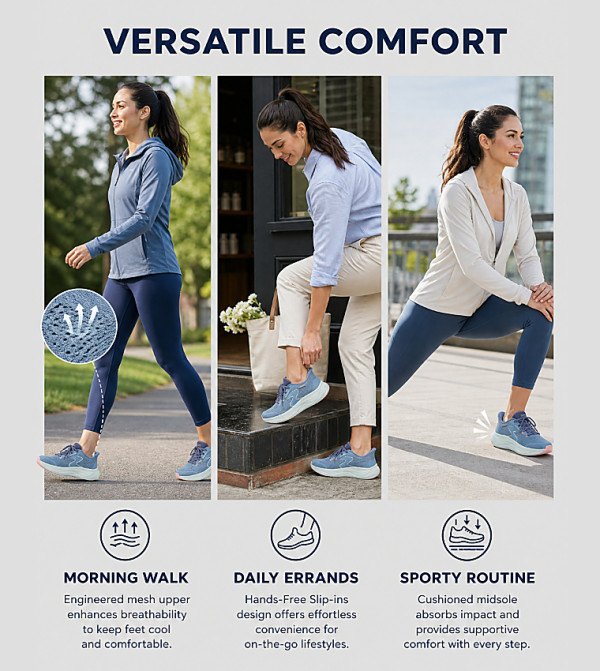 Skechers  Walking Shoes - Blue Walking Shoes
