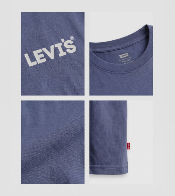 ليفايز ليفايز - أزرق Round Neck T-Shirts