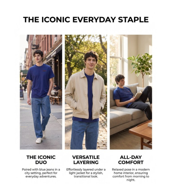 Levi's  Clothing - Blue Round Neck T-Shirts