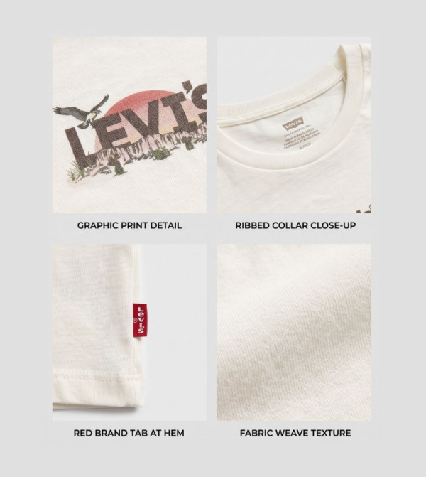 Levi's  Clothing - White Short Sleeve T-Shirts