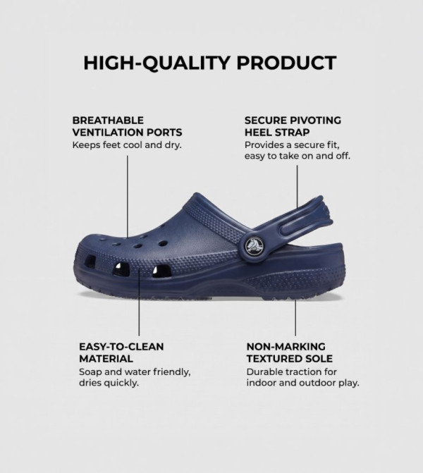 Crocs nautical-sharks-sea-life - Blue clogs