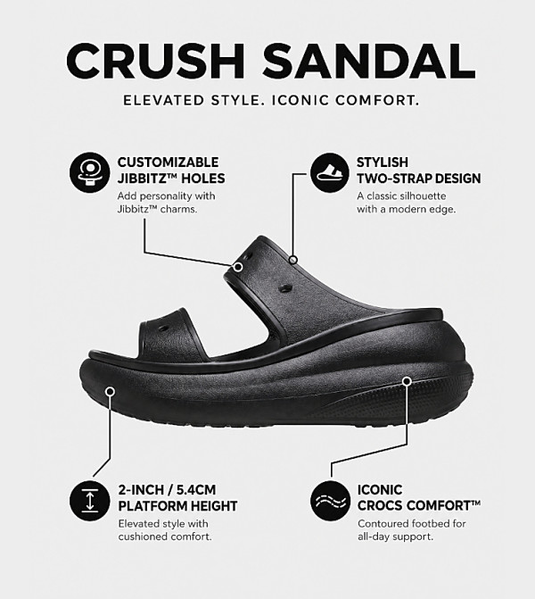 Crocs  Casual Sandals - Black Casual Sandals