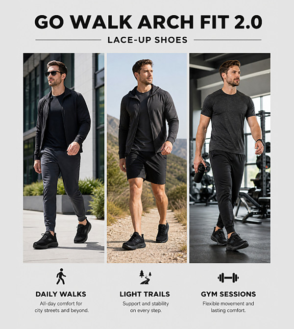 Skechers  athleisure-performance - Black Walking Shoes
