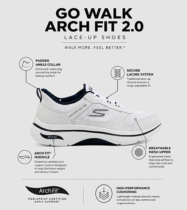 Skechers  athleisure-performance - White Walking Shoes