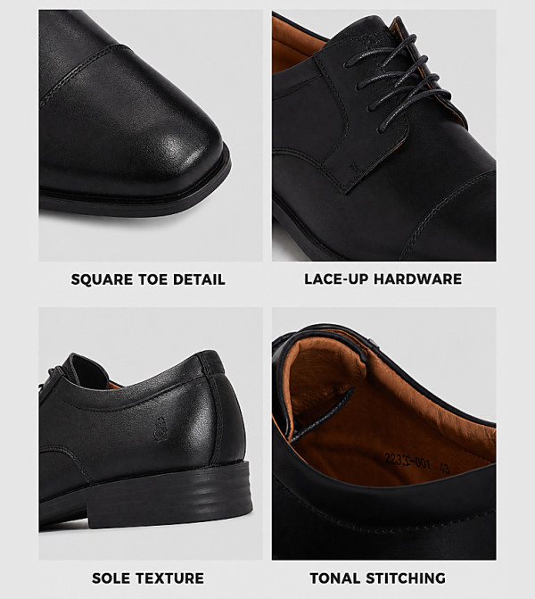 Hush Puppies  Formal Shoes - Black Formal Lace-Up Shoes