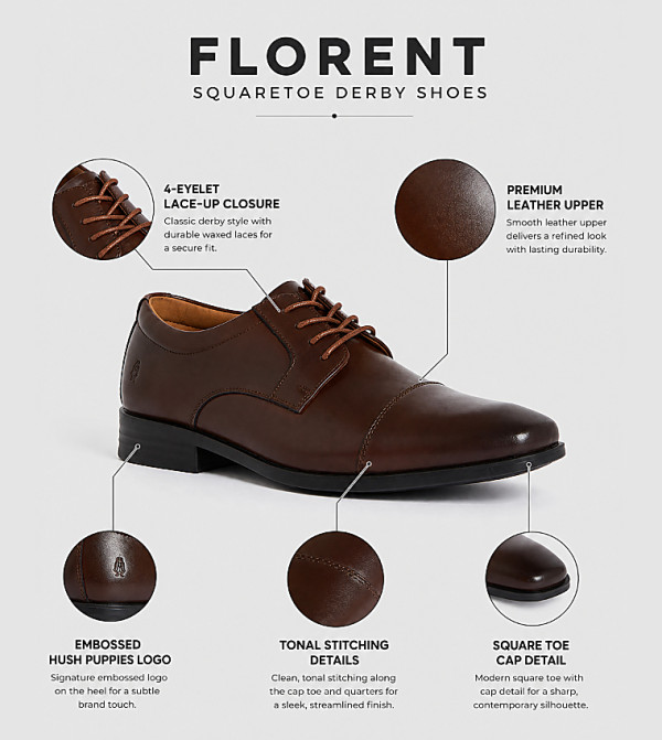 هاش بابيز  أحذية رسمية  - بني  Formal Lace-Up Shoes