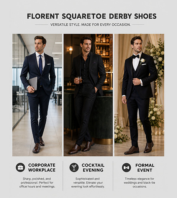 هاش بابيز  أحذية رسمية  - بني  Formal Lace-Up Shoes