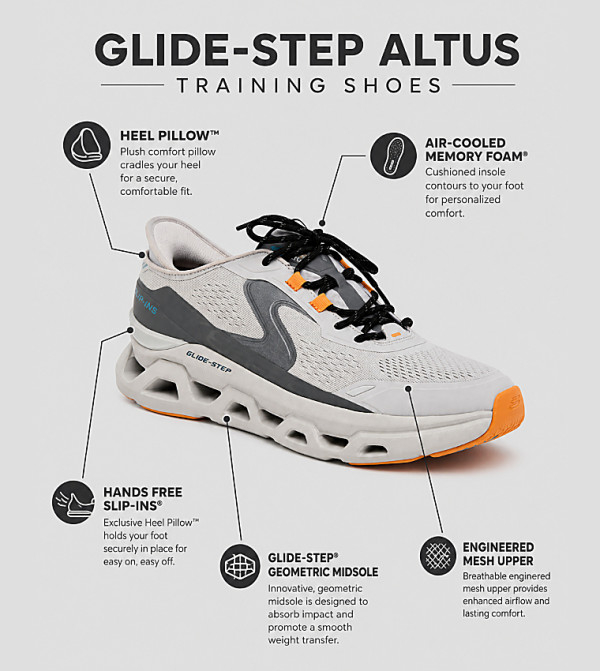 Skechers  Training Shoes - Grey Training Shoes
