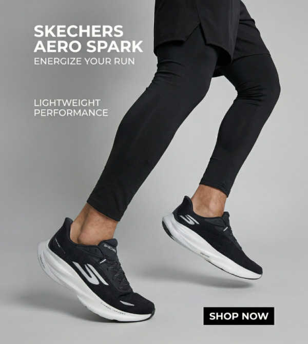 Skechers  - Black Running Shoes