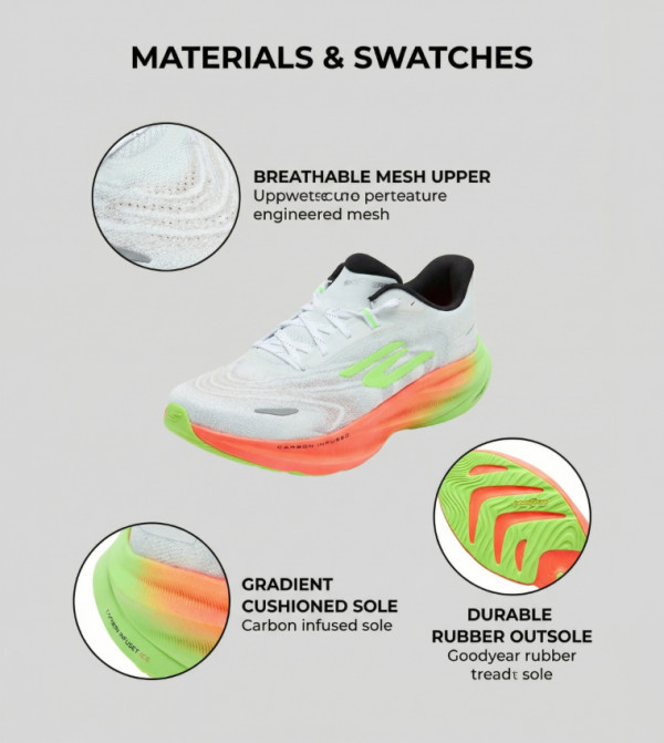 Skechers  - White Running Shoes