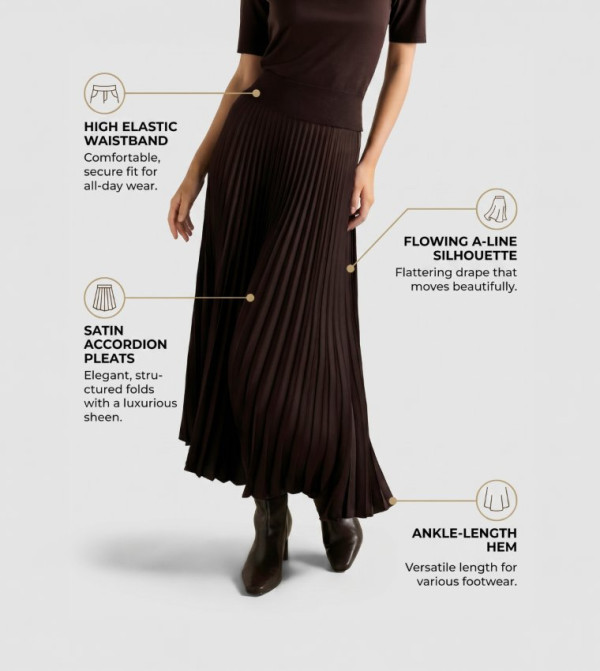 Forever New soft-romance-w - Brown Midi Skirts