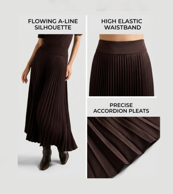 Forever New soft-romance-w - Brown Midi Skirts
