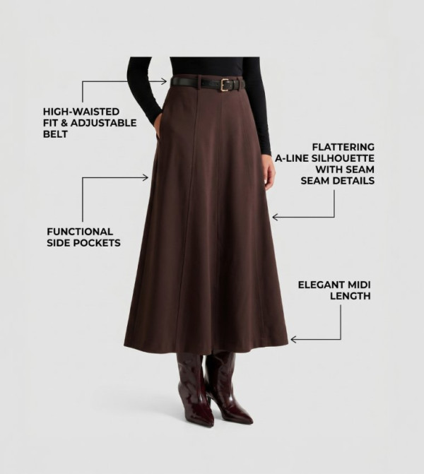 Forever New  Clothing - Brown Midi Skirts