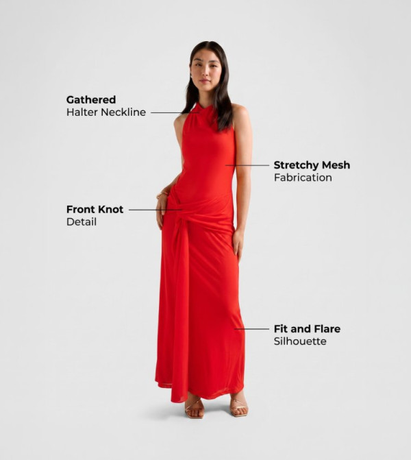 Forever New  satin-going-out - Red Maxi Dresses
