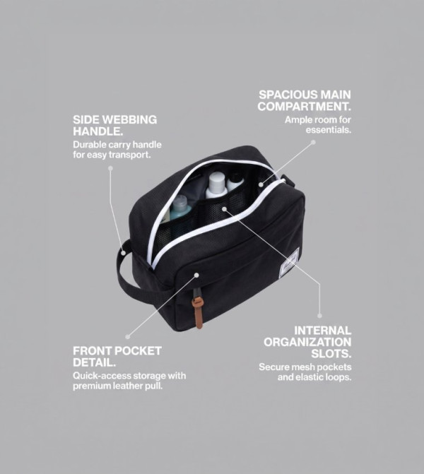 Herschel HERSCHEL - Black Toiletry bags