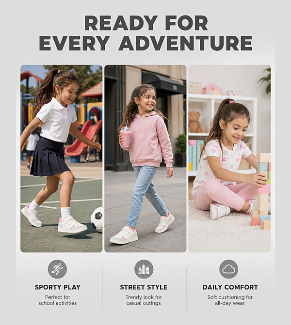 Skechers Back to School - Pink Low Top