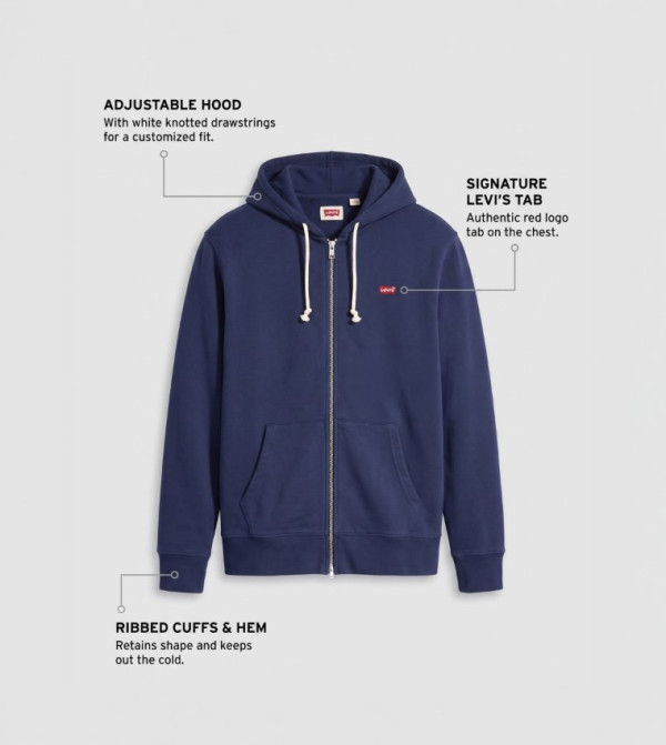 Levi's  Hoodies - Blue Casual Jackets