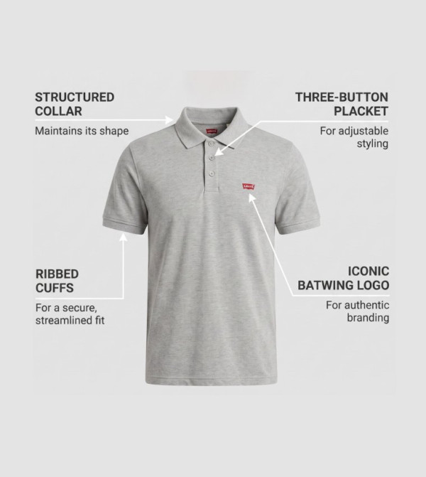Levi's  - Grey Polo T-shirts