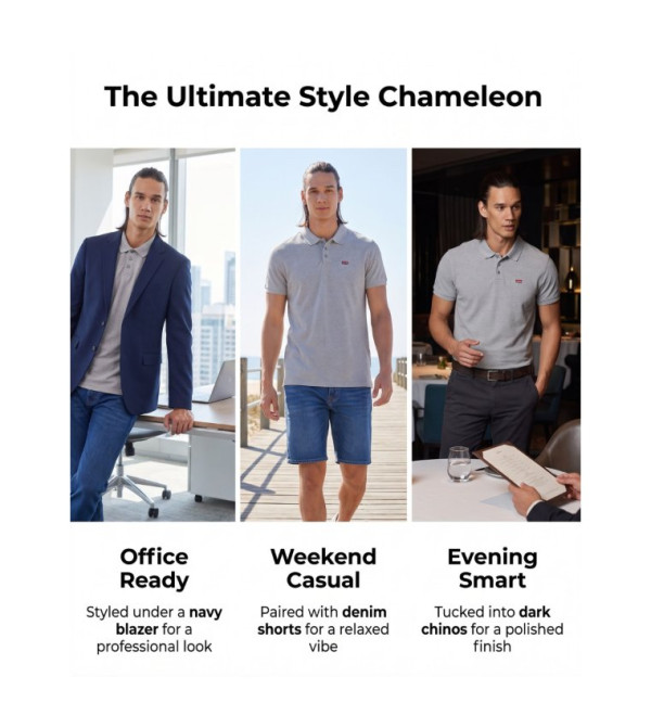 Levi's  - Grey Polo T-shirts
