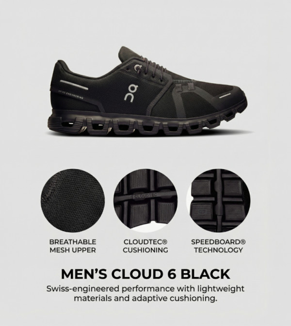 اون - أسود أحذية الجري