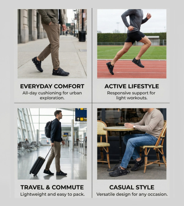 اون - أسود أحذية الجري