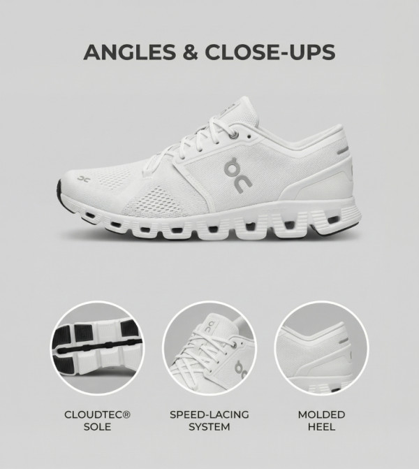 اون  أحذية - أبيض  أحذية الجري