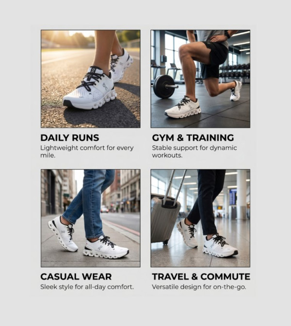 ON Running Shoes - White Running Shoes
