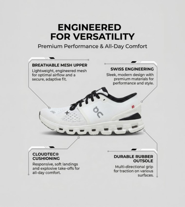 ON Running Shoes - White Running Shoes