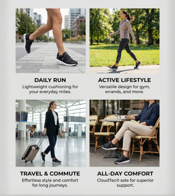 اون اون - أسود أحذية الجري