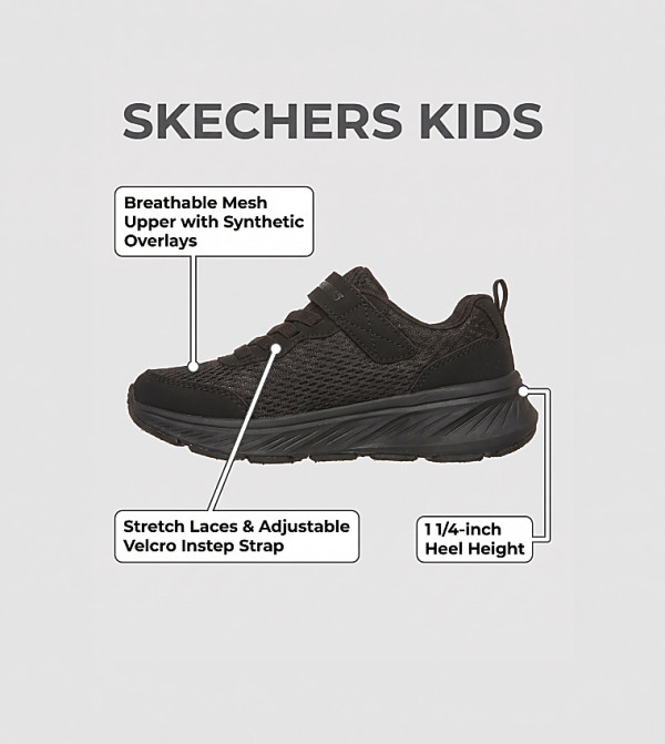 Skechers Back to School - BLACK Low Top