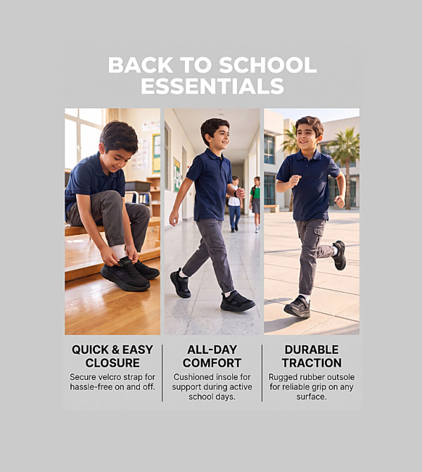 Skechers Back to School - BLACK Low Top