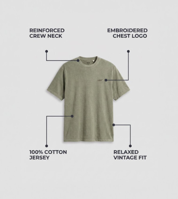 Levi's iftar-ready - Green Round Neck T-Shirts
