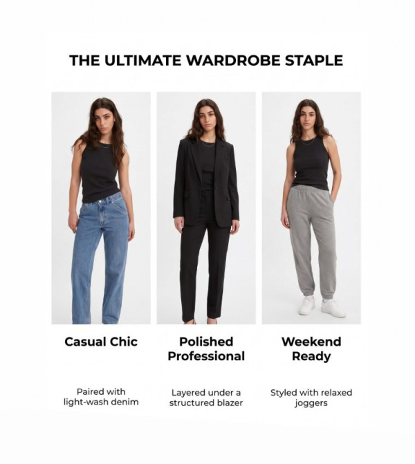 ليفايز  توبات بلا أكمام  - أسود Sleeveless Tops