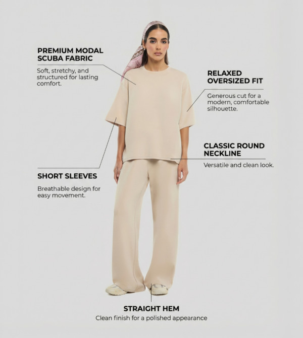 BCBG  T-Shirts - Beige Short Sleeve T-Shirts