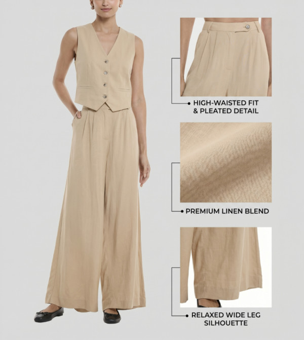 BCBG  neutral-tailoring - Beige Casual Pants