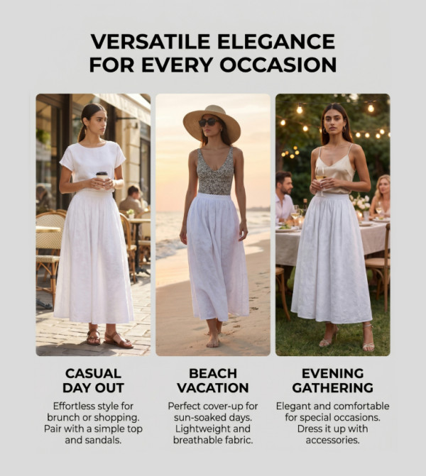 BCBG  Clothing - White Maxi Skirts