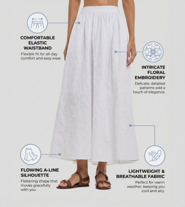 BCBG  Clothing - White Maxi Skirts