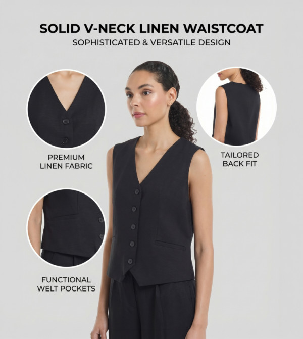 BCBG  Waistcoats - Black Waistcoats