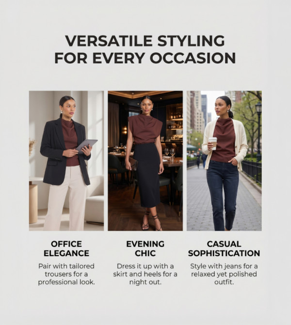 BCBG  neutral-tailoring - Brown Casual Tops