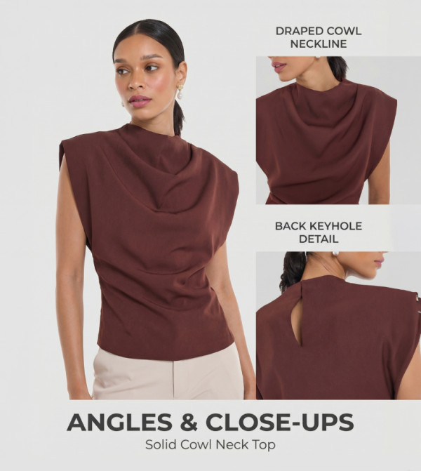 BCBG  neutral-tailoring - Brown Casual Tops