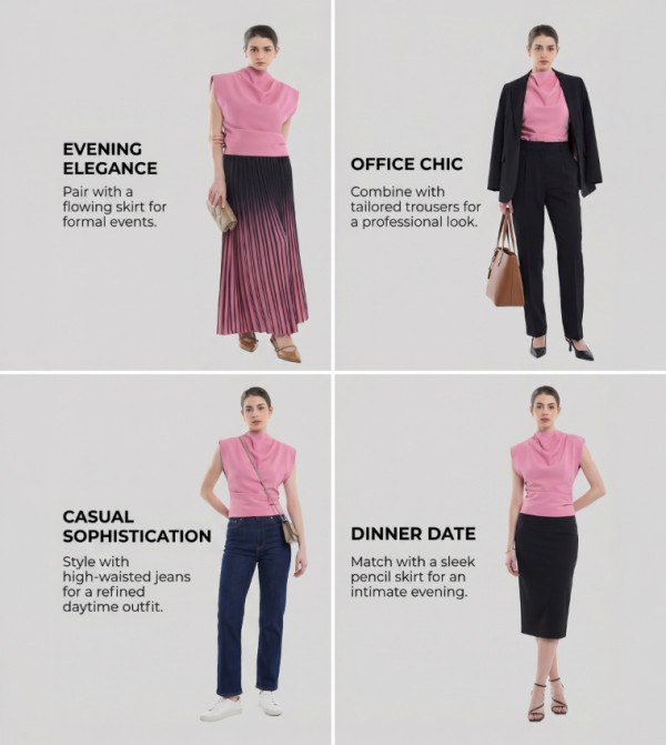 BCBG  Clothing - Pink Casual Tops