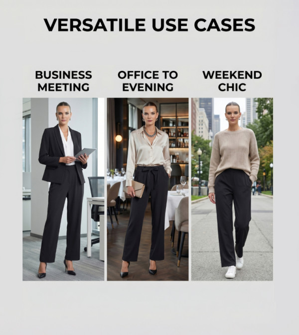 BCBG  apr26-capsule - Black Casual Pants