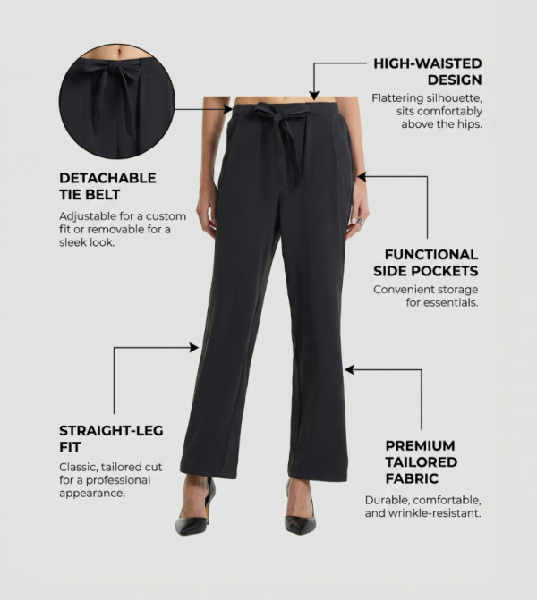 BCBG  apr26-capsule - Black Casual Pants