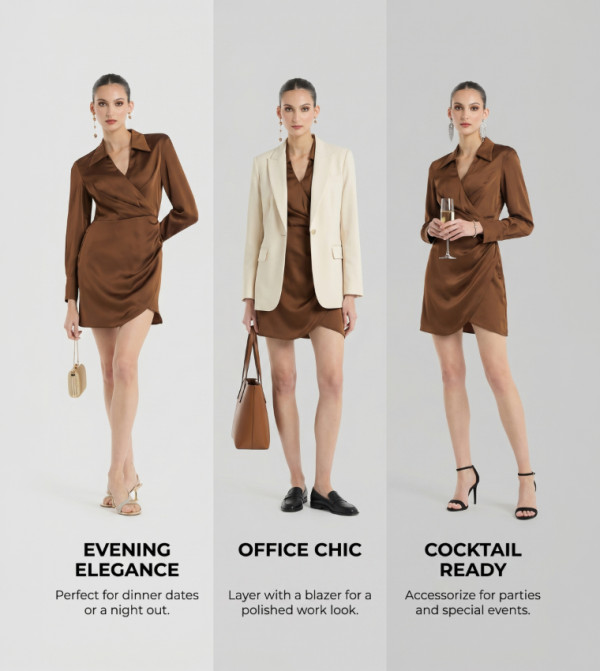 BCBG  Mini Dresses - Khaki Mini Dresses