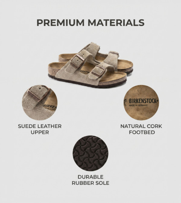 بيركنستوك  textured-neutral-linen - حنطي صنادل كاجوال