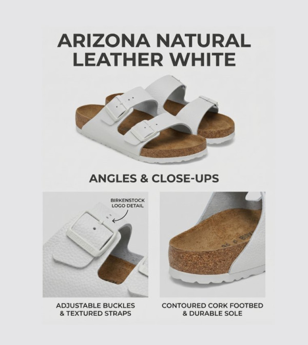 بيركنستوك أحذية - أبيض Flat Sandals