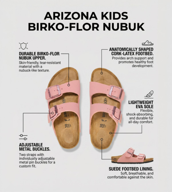 بيركنستوك  birkenstock-arizona - وردي صنادل كاجوال