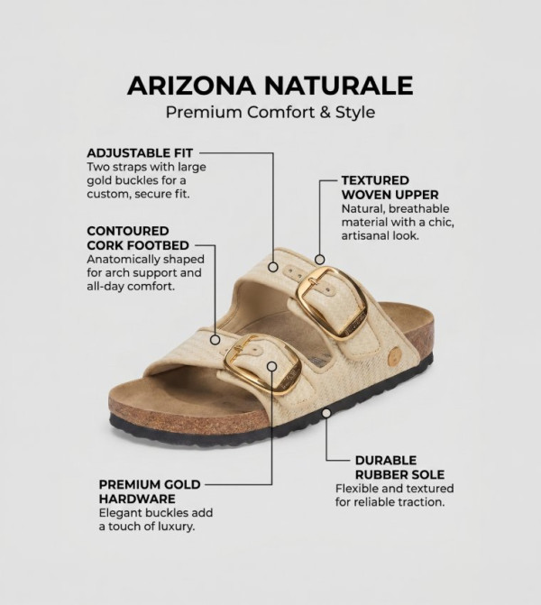 Birkenstock  - Beige Flat Sandals