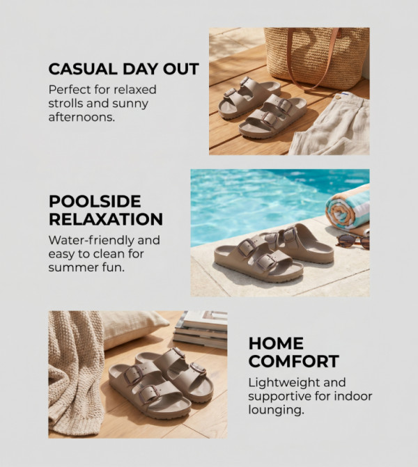 بيركنستوك  vacation-loading-w - رمادي داكن Flat Sandals