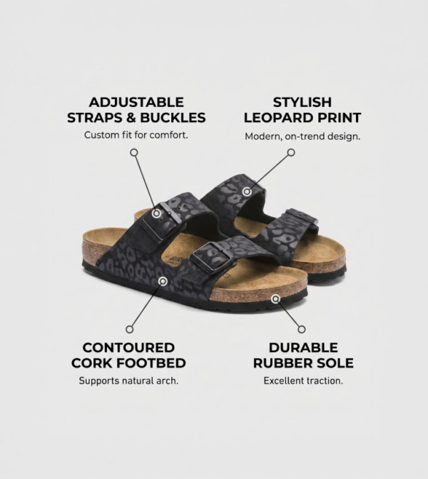 بيركنستوك  الصنادل المسطحة - أسود Flat Sandals